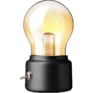 Yaratıcı Retro Şarj USB Başucu Atmosfer Mutfak Dolabı Gece Lambası (Siyah) (Yurt Dışından)
