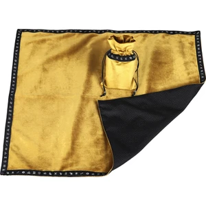 Büyük 26X26 "sunak Tarot Masa Örtüsü Astroloji Işlemeli Kadife Kaymaz Masa Örtüsü Tarot Kılıfı ile Altın + Masa Örtüsü C (Yurt Dışından)