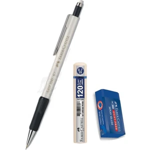 Grip 1347 Uçlu Kalem Gümüş Gri 0.7 mm + Uç + Sınav Silgisi