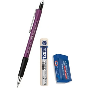Grip 1347 Uçlu Kalem Mor 0.7 mm + Uç + Sınav Silgisi