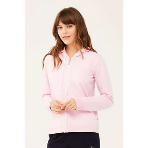 U.S. Polo Assn. 16599 Kadın Pembe Kapüşonlu Eşofman Üstü