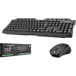 HD842(834) USB Wifi  Türkçe Q Kablosuz Klavye Mouse Set Siyah
