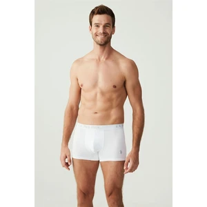 U.S. Polo Assn. 80097 Erkek 3'lü Boxer - Beyaz