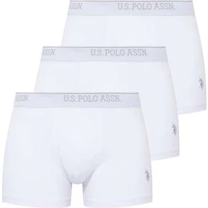 U.S. Polo Assn. 80097 Erkek 3'lü Boxer - Beyaz