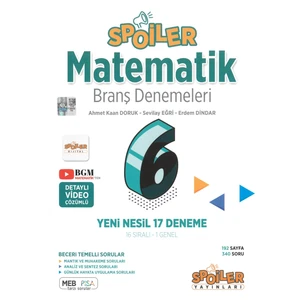 Spoiler Yayınları Spoiler 6.sınıf Matematik Branş Deneme