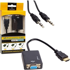 PM-32015 HDMI To VGA Çevirici Adaptör Ses Çıkışlı