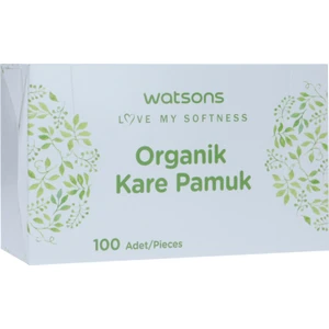 Square Pads In A Box 100S Organik Kare Pamuk Kutu 100 Adet