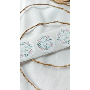Çikoleyt Design Yapışkanlı Etiket - Mutlu Yıllar - Yeni Yıl, Yılbaşı Etiketi (3 Cm) 50 Adet