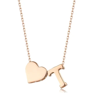 Mai Silver Kadın 925 Kalpli Harf Kolye T