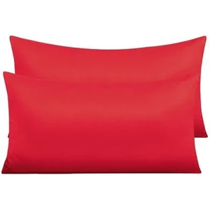 Kırmızı Ipek Saten Yastık Kılıfı 50 x 70 cm. 2'li