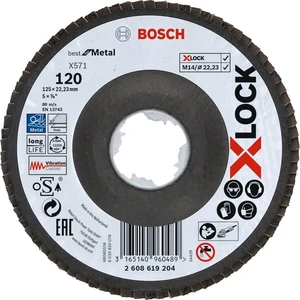 - X-Lock - 125 mm 120 Kum Best Serisi Metal Flap Disk  2608619204