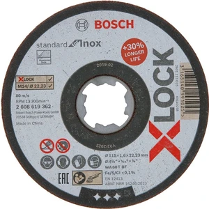 - X-Lock - 115*1,6 mm Standard Seri Düz Inox (Paslanmaz Çelik) Kesme Diski (Taş)  2608619362