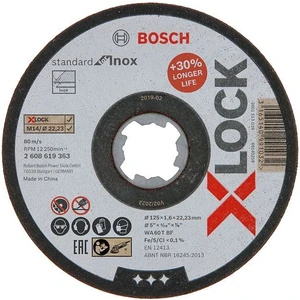 - X-Lock - 125*1,6 mm Standard Seri Düz Inox (Paslanmaz Çelik) Kesme Diski (Taş)  2608619363