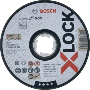 - X-Lock - 125*1,6 mm Expert Serisi Düz Inox (Paslanmaz Çelik) Kesme Diski (Taş)  2608619265