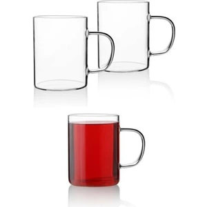 3lü Borosilikat Cam Kupa