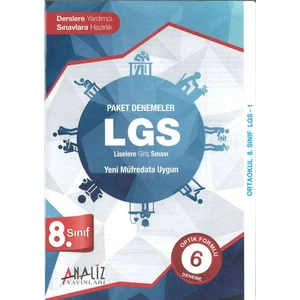 Analiz Yayınları 8.Sınıf / LGS  6'lı Deneme Seti