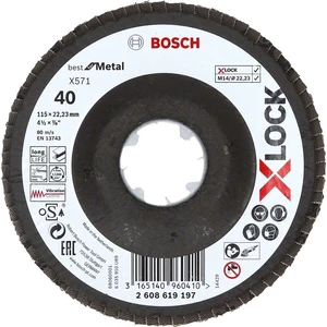 - X-Lock - 115 mm 40 Kum Best Serisi Metal Flap Disk  2608619197