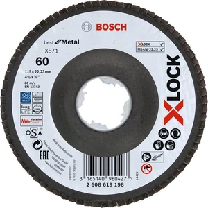 - X-Lock - 115 mm 60 Kum Best Serisi Metal Flap Disk  2608619198