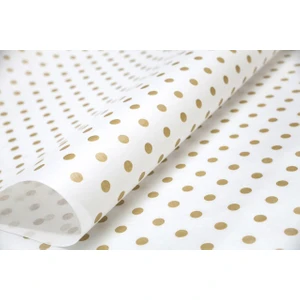 Roco Paper Co. Ambalaj Kağıdı Altın Puantiye 40 Gr. 70*100 cm 10'lu Paket