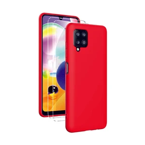Samsung Galaxy A12 Kırmızı Silikon Rubber Kılıf Arka Kapak