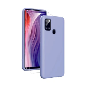 Samsung Galaxy A21S Lila Silikon Rubber Kılıf Arka Kapak