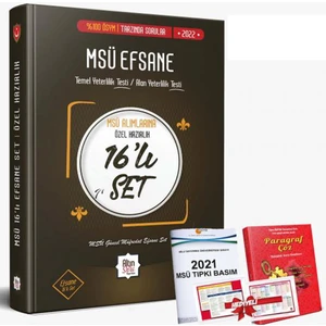 Liyakat Yayınları 2022 Yeni Baskı Msü 16’lı Efsane Set - 2022 Msü Özel Hazırlık - Altın Seri Yayınları