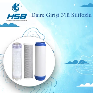 Daire Girişi 3'lü Silifozlu Yedek Filtre Kireç Önleyici