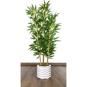 Indoor Dekor Yapay Bambu Ağacı 110CM Yoğun Yapraklı
