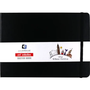 Alex Schoeller Art Collection Sketch Book Sert Kapak Eskiz Çizim Defteri 80 Yaprak 140 gr 15 x 21 cm Siyah