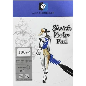 Alex Schoeller Sketch Marker Defteri Pad 160 gr A4 40 Yaprak