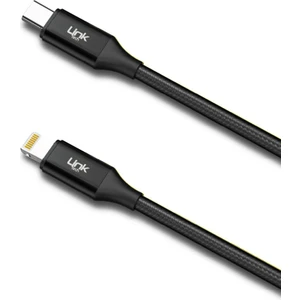 Linktech K599 Type-C To Lightning Örgü Metal Başlı Şarj ve Data Kablosu 3A 1mt
