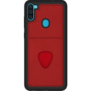Fitcase Samsung Galaxy A11 / M11 Kılıf Proda Deri Tek Kartlık Cepli Kapak Kırmızı