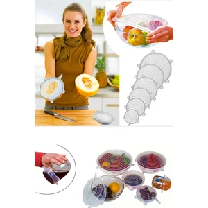 Tazeliği Koruyan 6'lı Silikon Strech Kapak