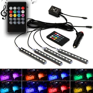 Araç Içi Ayak Altı LED Kumandalı Sese Duyarlı 12'li - Rgb