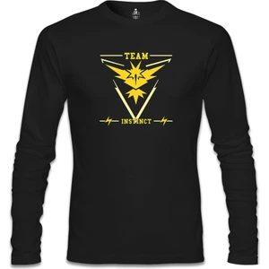 Pokemon Go - Team Instinct Siyah Erkek Sweatshirt