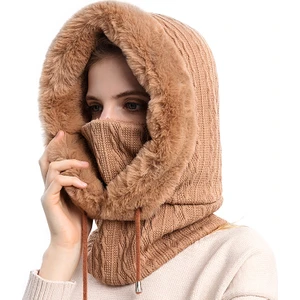 Kadın Sıcak Kabarık Eşarp Şapka H012 (Yurt Dışından)