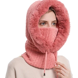 Kadın Sıcak Kabarık Eşarp Şapka H012 (Yurt Dışından)