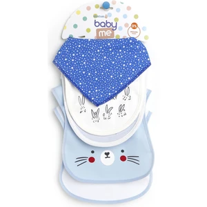 Baby Me Mama Önlüğü Seti 5li - Mavi