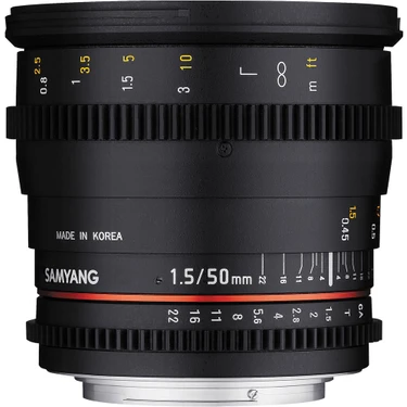 Samyang 50 mm T1.5 Full Frame As Umc Vdslr Iı Cine Lens Fiyatı