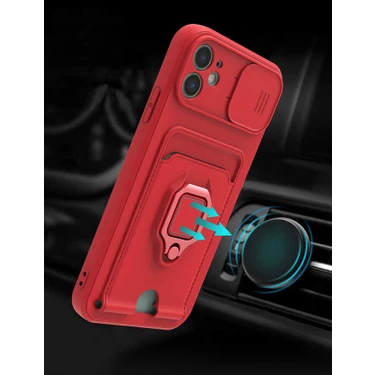 Kzy Apple iPhone 13 Kılıf Lens Sürgülü Yüzüklü Manyetik Fiyatı