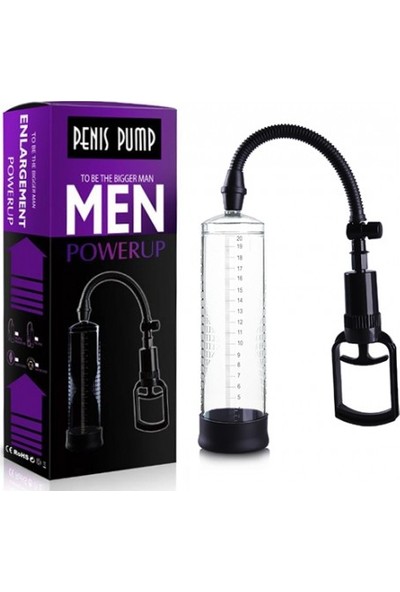 Men Powerup Penis Pompa Seti - Penis Pompası + Vajina Başlık + Penis Bakım Kremi