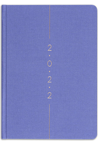 Matt Notebook 2022 Yılı A5 Keten Ajanda 12 Aylık Lila