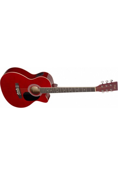 Stagg SA20ACE Red E. Akustik Gitar