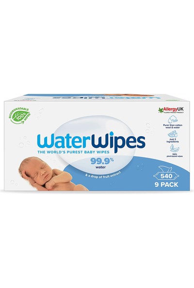 Waterwipes Yeni Biode gradable Original Baby Wipes (9X60 - 540 Yaprak)
