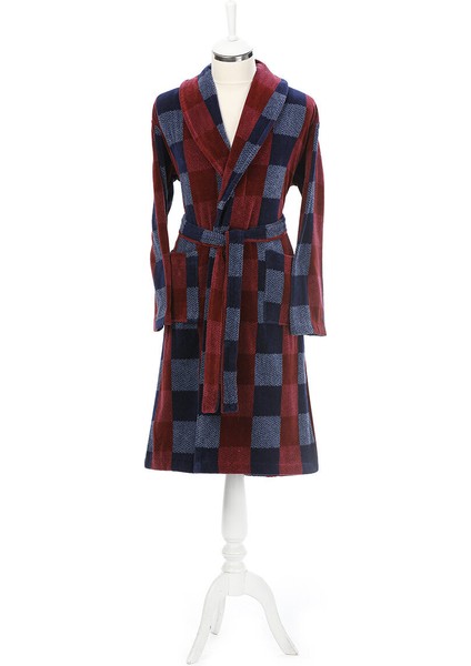 Hawai Truva Kadife Şal Yaka Bornoz L Beden