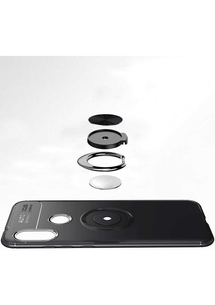 Xiaomi Redmi Note 6 Pro Yüzüklü Manyetik Ravel Kılıf Kırmızı fırsatları