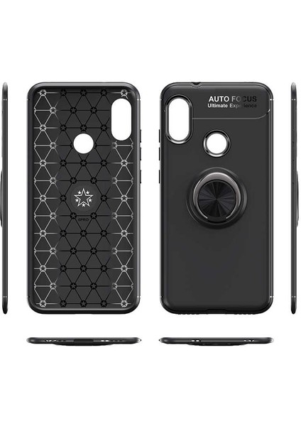 Xiaomi Redmi Note 6 Pro Yüzüklü Manyetik Ravel Kılıf Kırmızı indirimleri