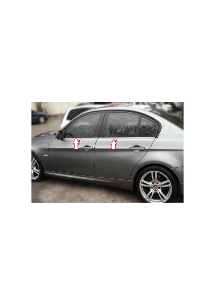 Bmw 3 Seri E90 Krom Cam Çıtası 4 Prç. 2005-2012 P. Çelik