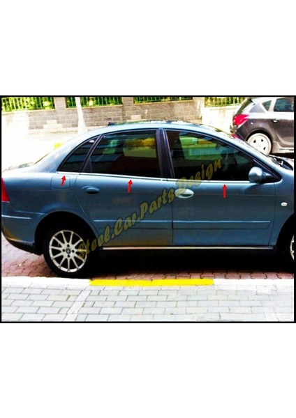 Citroen C5 Krom Cam Çıtası 6 Prç. 2004-2008 Arası P. Çelik