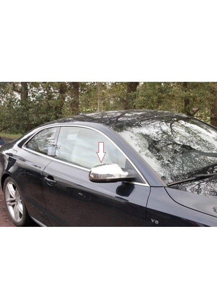 Audi A5 Krom Ayna Kapağı 2 Prç. 2012 Üzeri P. Çelik